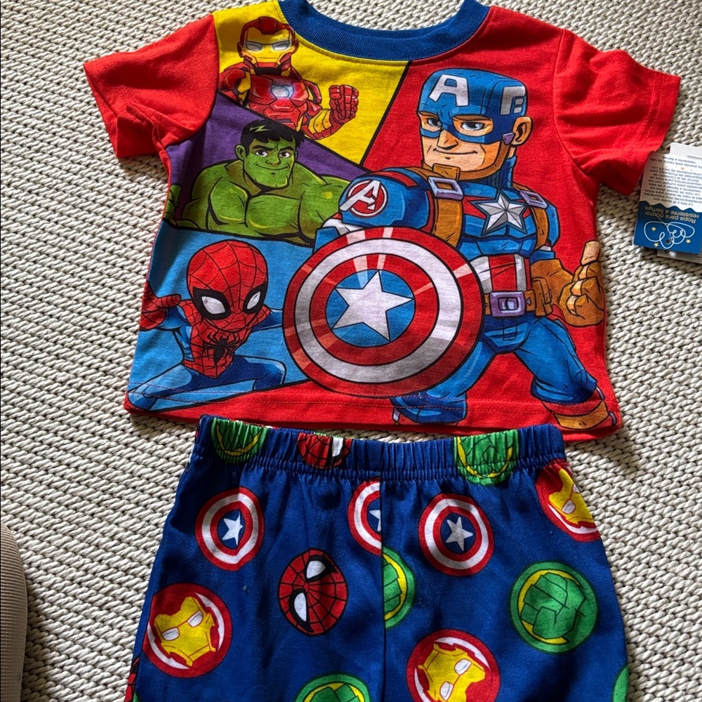 Pajamas Marvel Heroes toddler 3T boys new polyester Hulk Iron Man Spider-Man